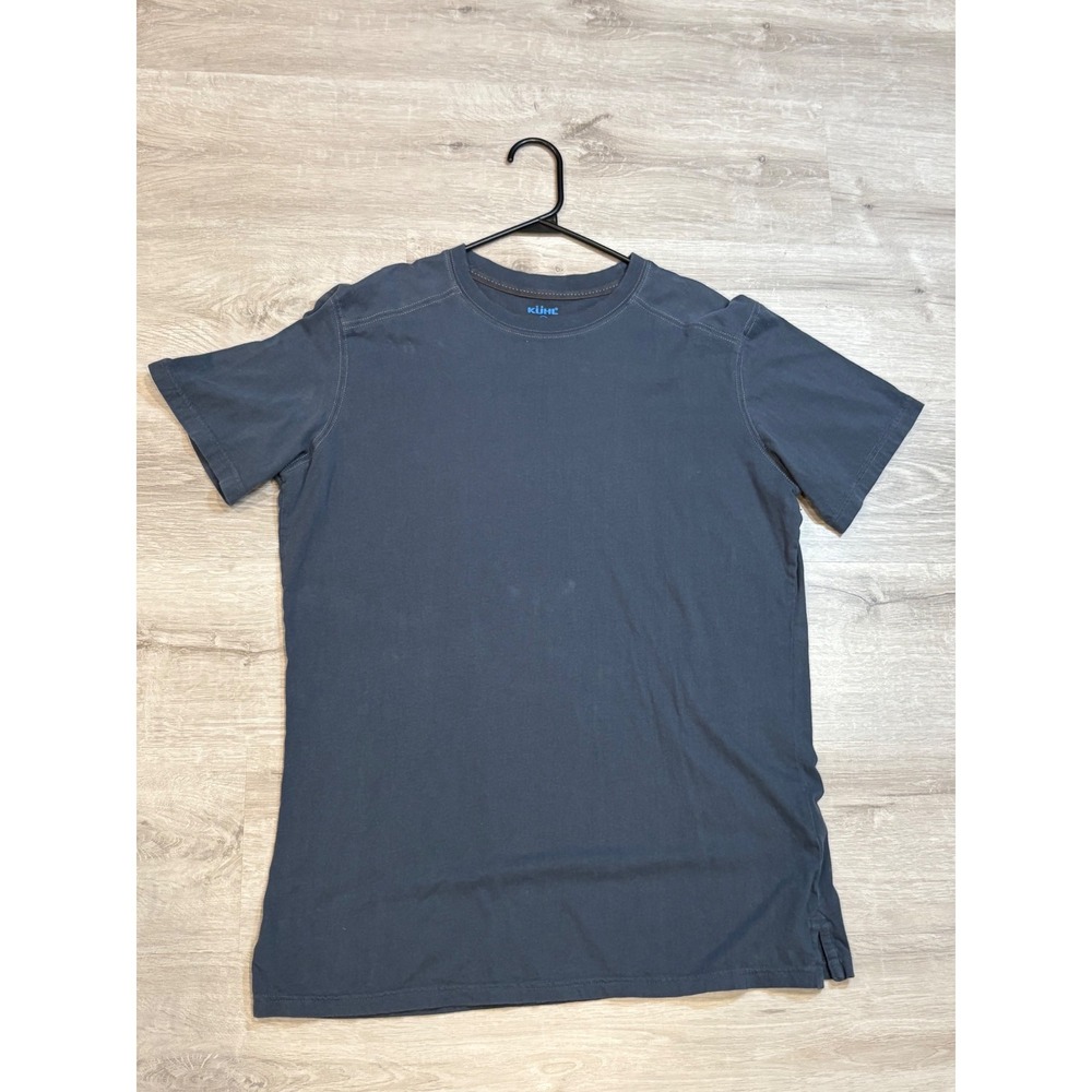 Kuhl Wildfibre Organic Cotton Crew‎ Neck T Shirt Mens Large Blue Gray